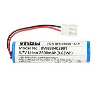 vhbw Batterie Remplacement pour Leifheit BFN18650 1S1P pour Robot électroménager (2600mAh, 3,7V, Li-ION)