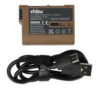 vhbw Batterie remplacement pour Nikon EN-EL15, EN-EL15b, EN-EL15A pour appareil photo (2040mAh, 7,2V, Li-ion), puce d'information, prise USB-C