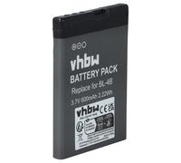 vhbw Batterie Remplacement pour Nokia BL-4B pour téléphone Portable (600mAh, 3,7V, Li-ION)
