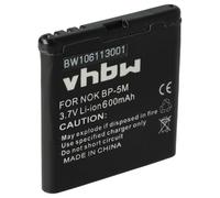 vhbw Batterie Remplacement pour Nokia BP-5M pour téléphone Portable (600mAh, 3,7V, Li-ION)