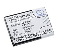 vhbw Batterie Remplacement pour Nokia BV-6A pour téléphone Portable (1200mAh, 3,7V, Li-ION)