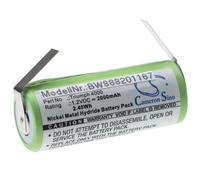 vhbw Batterie remplacement pour Oral-B 3745, 3761, 3762 pour brosse à dents électrique (2000mAh, 1,2V, NiMH)