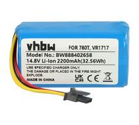 vhbw Batterie remplacement pour Proscenic VR1717 pour robot électroménager (2200mAh, 14,8V, Li-ion)