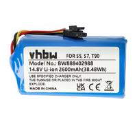 vhbw Batterie remplacement pour Qihoo 2ASP4-S5, INR18650 M264S1P, LR-PAS0638W-EU, M26-4S1P pour robot électroménager (2600mAh, 14,8V, Li-ion)