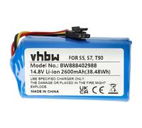 vhbw Batterie remplacement pour Qihoo 2ASP4-S5, INR18650 M264S1P, LR-PAS0638W-EU, M26-4S1P pour robot électroménager (2600mAh, 14,8V, Li-ion)