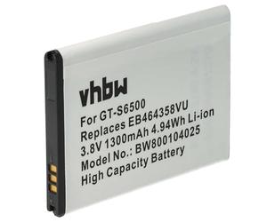 vhbw Batterie Remplacement pour Samsung EB464358VUBSTD | EB464358VU pour téléphone portable (1300mAh, 3,7V, Li-ion)