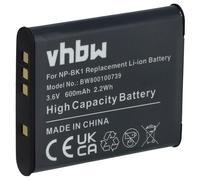 vhbw Batterie Remplacement pour Sony NP-BK1, NP-FK1 pour Appareil Photo, Reflex numérique (600mAh, 3,6V, Li-ION)