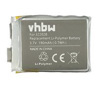 vhbw Batterie Remplacement pour Tomtom AHB322028, 322028 pour smartwatch Montre connectée Bracelet Fitness (190mAh, 3,7V, Li-polymère) + Outils