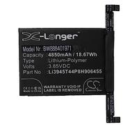 vhbw Batterie Remplacement pour ZTE Li3945T44P8H906455 pour Smartphone (4850mAh, 3,85V, Li-polymère)