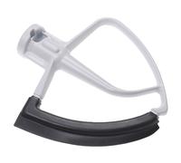 vhbw Batteur plat compatible avec KitchenAid Artisan robot de cuisine - Accessoire mélangeur flexible, noir / blanc