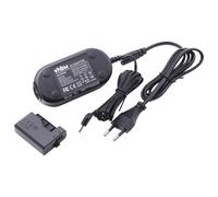 vhbw Bloc d'alimentation, chargeur adaptateur compatible avec Canon EOS Rebel T3, Rebel T5 appareil photo, caméra vidéo - Câble 2m, coupleur DC