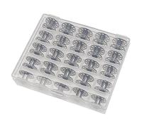 vhbw Boîte de Rangement Compatible avec Singer 3013, 3012, 3015, 3014, 30518, 30215, 3011 canettes de Machine à Coudre - Inclus canettes en métal
