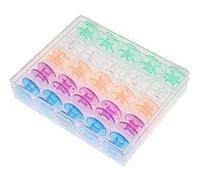 vhbw Boîte de rangement universelle pour canettes de machine à coudre par ex. compatible avec Brother, Singer, etc. - inclus canettes colorées G
