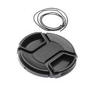 vhbw Bouchon d'objectif 55 mm Compatible avec Nikon AF-P 18-55 mm 3.5-5.6G DX Appareil Photo - Plastique Noir, poignée Interne