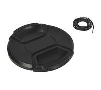 vhbw Bouchon d'objectif 82 mm Compatible avec Leica | Vario-Elmarit-SL 1:2,8/4/24-90 mm ASPH. appareil photo - plastique noir, poignée interne