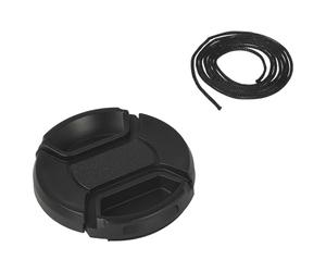 vhbw Bouchon d'objectif Compatible avec Olympus 25 mm F1.8 (ES-M2518), 60 mm 2.8 Macro Ed (EM-M6028), Appareil Photo - Plastique, Noir, 46mm
