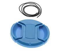 vhbw Bouchon d'objectif Universel 55 mm pour Appareil Photo - Plastique Bleu, poignée Interne