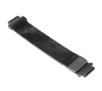 vhbw bracelet compatible avec Garmin Forerunner 630, 735, 220, 230, 235, 620 montre connectée - acier inox, noir, fermeture magnétique