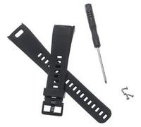 vhbw bracelet compatible avec Garmin Vivosmart HR montre connectée - 12,7 + 8,8 cm TPU noir G