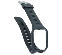 vhbw bracelet TPE compatible avec TomTom Spark 3, Spark, Adventure, Runner 3, Golfer 2, Runner 2 montre connectée - 24,5 cm, noir