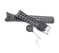 vhbw bracelet TPE pour hommes compatible avec Suunto M1, M2, M4, M5 montre connectée - 12,6 + 9,5 cm noir