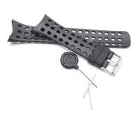 vhbw bracelet TPE pour hommes compatible avec Suunto M1, M2, M4, M5 montre connectée - 12,6 + 9,5 cm noir