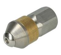 vhbw buse nettoyeur tuyaux compatible avec Nilfisk jet haute pression - acier inoxydable, filetage interne 1/8", Rotatif, or/argenté