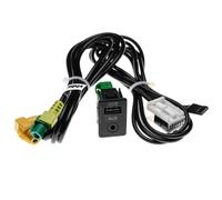 vhbw Câble adaptateur AUX USB pour radio de voiture (100 cm) compatible avec VW Transporter T5 10/2009+ (Caravelle / Multivan / California)