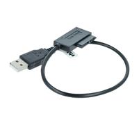 vhbw Câble Adaptateur Slimline SATA II 13 Broches vers USB - Cordon pour lecteurs CD/DVD et disques durs
