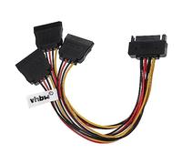 vhbw Câble Alimentation SATA vers 3X Ports SATA pour Disque Dur, Adaptateur Secteur - 14,5 cm