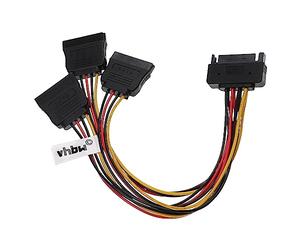 vhbw Câble Alimentation SATA vers 3X Ports SATA pour Disque Dur, Adaptateur Secteur - 14,5 cm