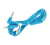 vhbw Câble audio AUX compatible avec Bose QuietComfort QC-35 casque - Avec prise jack 3,5 mm, microphone, bouton de réponse d'appel, 150 cm bleu