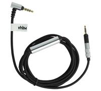 vhbw Câble audio AUX compatible avec Bose SoundLink OE2, OE2i, On-Ear 2 casque - Avec prise jack 3,5 mm, 150 cm, noir/argenté