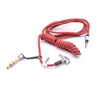 vhbw Câble audio AUX compatible avec Monster Beats by Dr. Dre Studio 2 Wireless casque - Avec prise jack 3,5 mm, vers 6,3 mm, 150 cm rouge