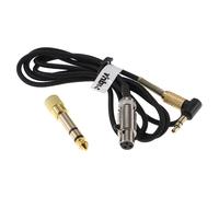 vhbw Câble audio AUX compatible avec Pioneer HDJ-2000 casque - Avec prise jack 3,5 mm, vers 6,3 mm, 1,2 m, noir