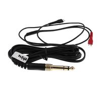 vhbw Câble audio AUX compatible avec Sennheiser HD 414, HD 414 SL, HD 420, HD 420 SL casque - Avec prise jack 3,5 mm, vers 6,3 mm, noir