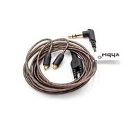 vhbw Câble audio AUX vers prise jack 3,5mm compatible avec Shure SE215, SE315, SE425, SE535, SE846 casque d'écoute, 120cm