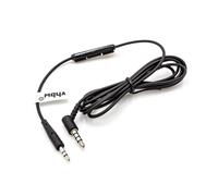 vhbw Câble audio AUX vers prise jack 3,5mm pour Bose OE2, OE2i casques d'écoute, 120cm - microphone bouton de réponse d'appel