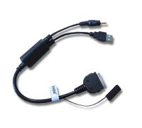 vhbw Câble audio voiture compatible avec BMW X6 voiture, auto - Adaptateur en Y, noir