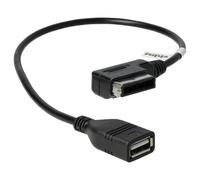 vhbw Câble audio voiture compatible avec VW Touareg, Touran - Adaptateur USB, 37,1 cm, noir