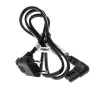 vhbw Câble connecteur Euro Type F Remplacement pour Samsung 3903-000853 pour appareils électriques comme PC Moniteur - Prise C7, 1m, coudé