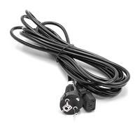 vhbw Câble d'alimentation Cordon électrique Schuko Secteur Prise C13 3 Dents 5m pour PC Portable, Monitor, Imprimante