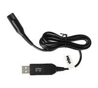 vhbw Câble de Charge Compatible avec Braun BT 7220, BT 5360, BT 5960, BT 7240, BT 7, BT 7020, BT 7040 Rasoir - Câble d'alimentation, 120 cm Noir