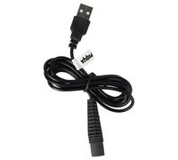 vhbw Câble de charge compatible avec Braun Multi Grooming Kit 5080, 5280, 7020, 7021, 7220, 7221 rasoir - Câble d'alimentation, 120 cm, noir