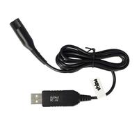 vhbw Câble de charge compatible avec Braun Multi Grooming Kit MGK 3260, MGK 3045, MGK 3242, MGK 3245 rasoir - Câble d'alimentation, 120 cm noir