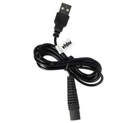 vhbw Câble de charge compatible avec Braun Series 5 50-B1000s, 5070cc Typ 5769, 5090cc Typ 5769 rasoir - Câble d'alimentation, 120 cm, noir