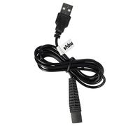 vhbw Câble de Charge Compatible avec Braun Series 8 8380CC Type 5795, 8390CC Type 5795 Rasoir - Câble d'alimentation, 120 cm, Noir