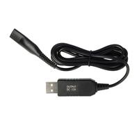 vhbw Câble de charge compatible avec Braun Silk&Soft 5360, 5560 rasoir - Câble d'alimentation, 120 cm, noir