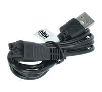 vhbw Câble de Charge Compatible avec Panasonic ES-LT70, ES-LV65, ES-LV67, ES-LV61, ES-LV50, ES-LT71 Rasoir - Câble d'alimentation, 13,3 cm Noir