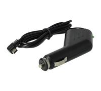 vhbw Câble de Charge Prise Allume-Cigare Mini-USB 12V 1,0 A pour GPS, Lecteur MP3, Prise coudée Noir 11 cm